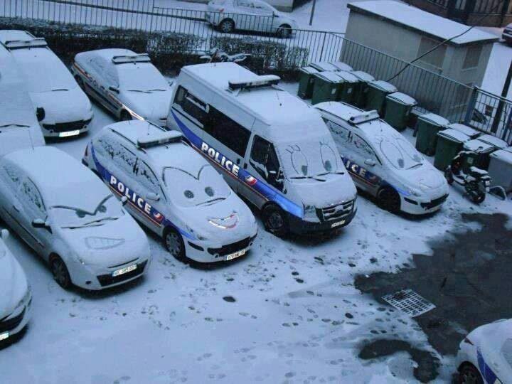 Véhicules police+neige