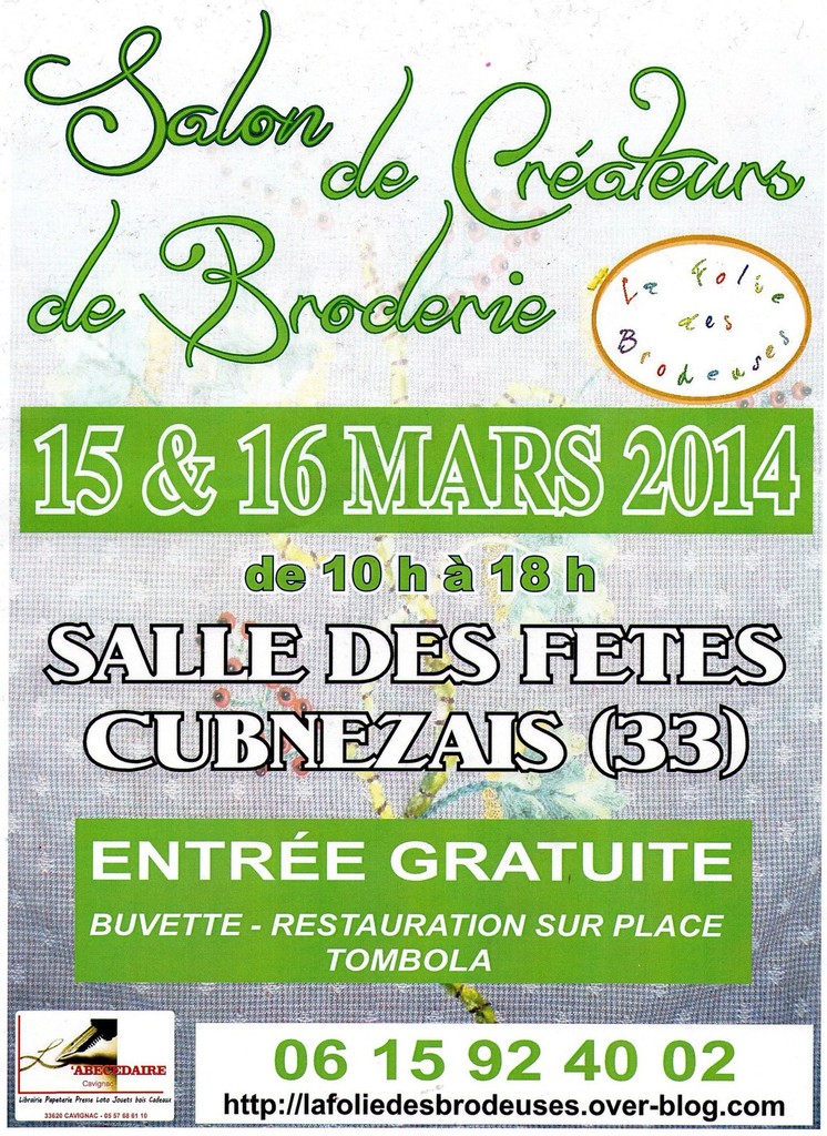 Salon de CUBNEZAIS 15 et 16 mars 2014