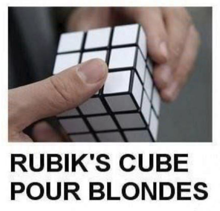 Rubik's cube pour blonde